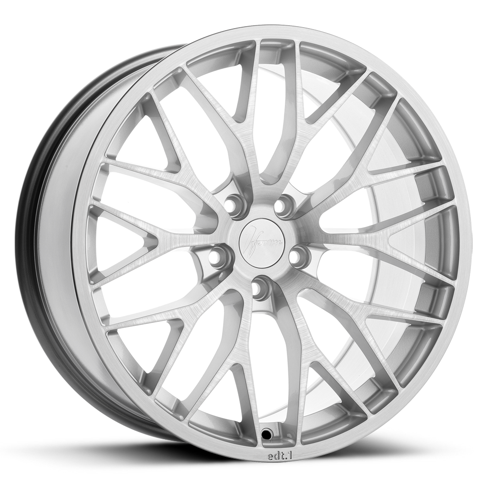 1Form Edition.1 (EDT.1) Brushed Pure Silver 18"x8.5 PCD:5xBLANK 98|100|105|108|110|112|114.3|115|118|120|120.65 ET:35-45 CB:72.6 Load:860kg