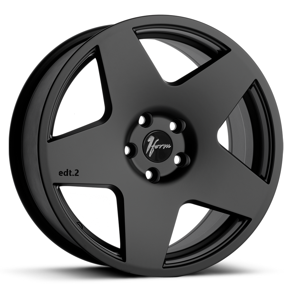 1Form Edition.2 (EDT.2) Matt Black 18"x8.5 PCD:5xBLANK 98|100|105|108|110|112|114.3|115|118|120|120.65 ET:35-45 CB:72.6 Load:860kg