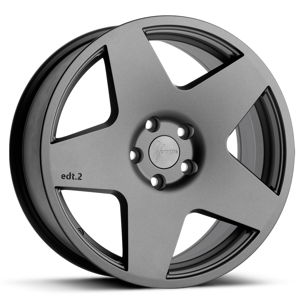1Form Edition.2 (EDT.2) Matt Graphite 18"x8.5 PCD:5xBLANK 98|100|105|108|110|112|114.3|115|118|120|120.65 ET:35-45 CB:72.6 Load:860kg