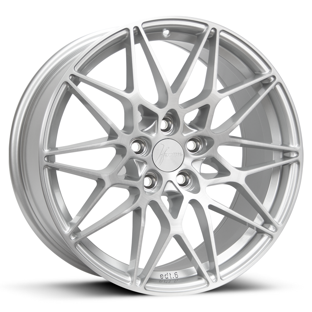 1Form Edition.6 (EDT.6) Brushed Pure Silver 18"x8.5 PCD:5xBLANK 98|100|105|108|110|112|114.3|115|118|120|120.65 ET:20-45 CB:72.6 Load:860kg