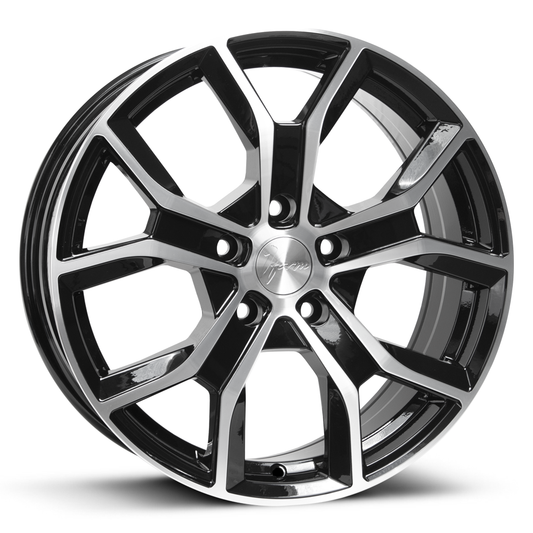 1Form Edition.7 (EDT.7) Gloss Black with Polished Face 16"x6.5 PCD:5x118  ET:50 CB:71.1 Load:1260kg